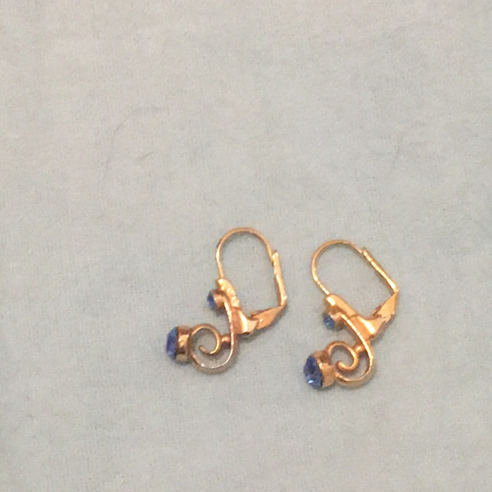 Napier gold and blue earrings